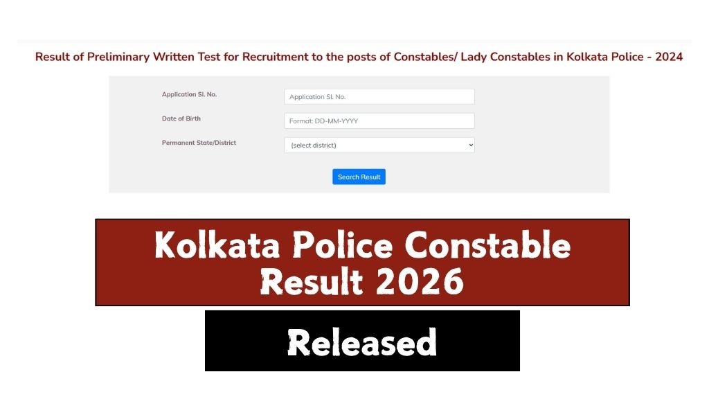 Kolkata Police Constable Result 2026